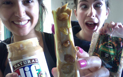 Peanut Butter and Raisins on Celery