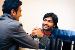 Two Males Talking