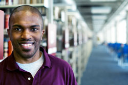Male in Library