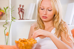 Female Eating Junk Food