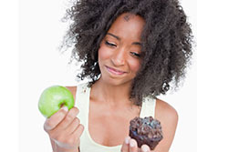 Female Choosing Food