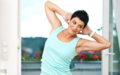 Woman Working Out At Home