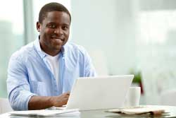 Male on Computer