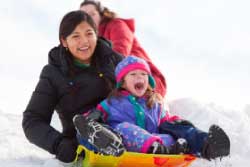 People Sleding