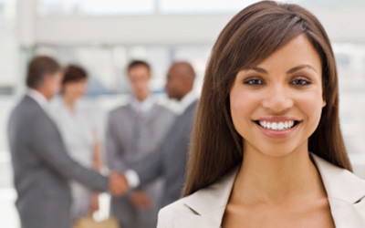 Confident Female Student Entering the Workplace