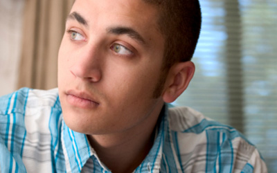 Student Gazing out of Window