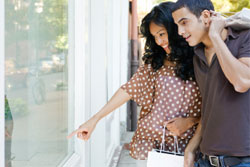 Couple Window Shopping