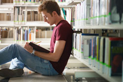 Male Studying For Finals