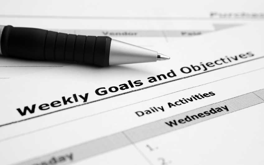 Weekly Goals Calendar