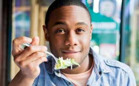 Student Eating Healthy